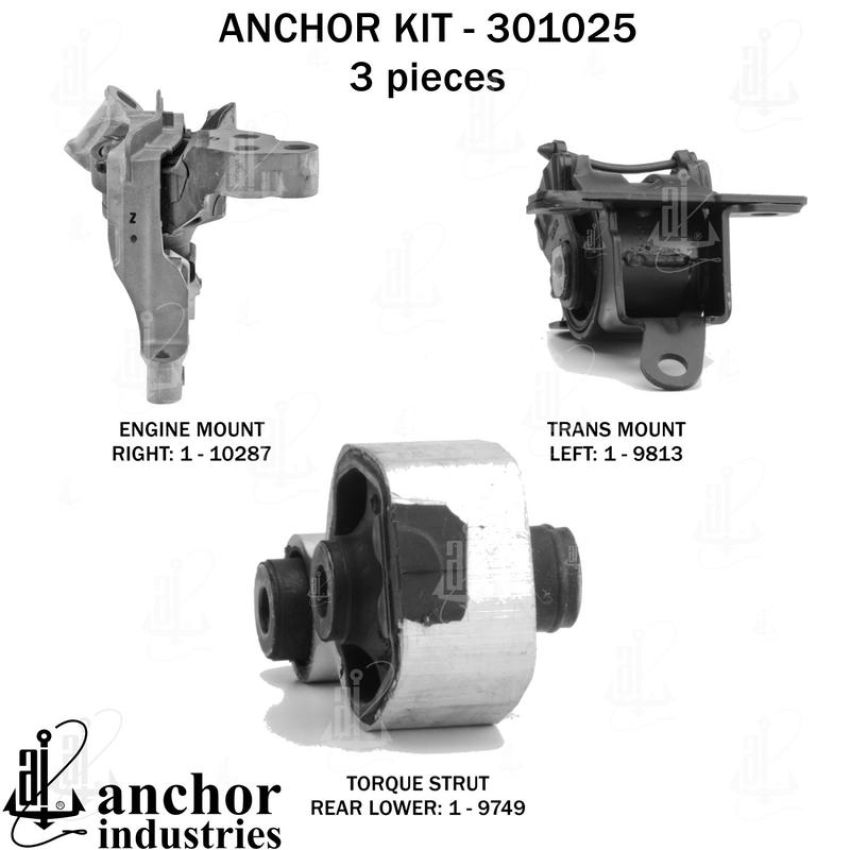 ANCHOR MOUNTS 301025 ENGINE MNT KIT