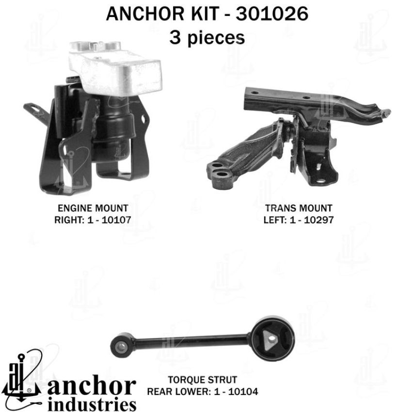 ANCHOR MOUNTS 301026 ENGINE MNT KIT