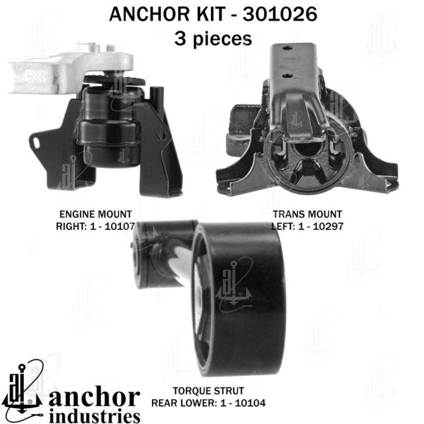 ANCHOR MOUNTS 301026 ENGINE MNT KIT
