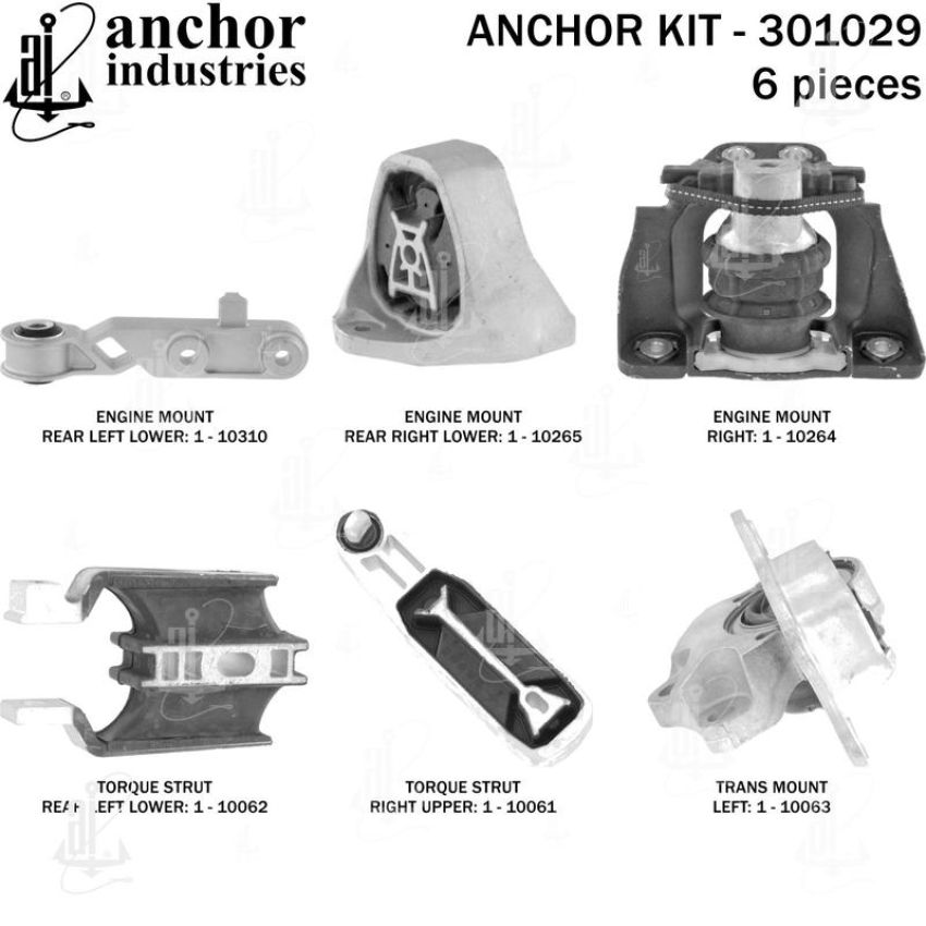 ANCHOR MOUNTS 301029 ENGINE MNT KIT