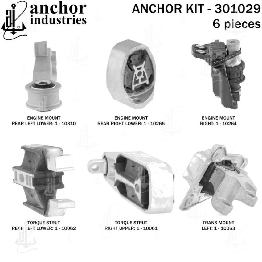 ANCHOR MOUNTS 301029 ENGINE MNT KIT