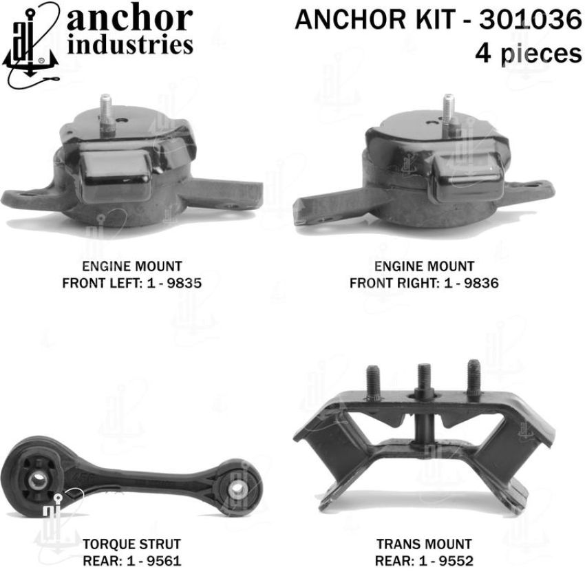 ANCHOR MOUNTS 301036 ENGINE MNT KIT