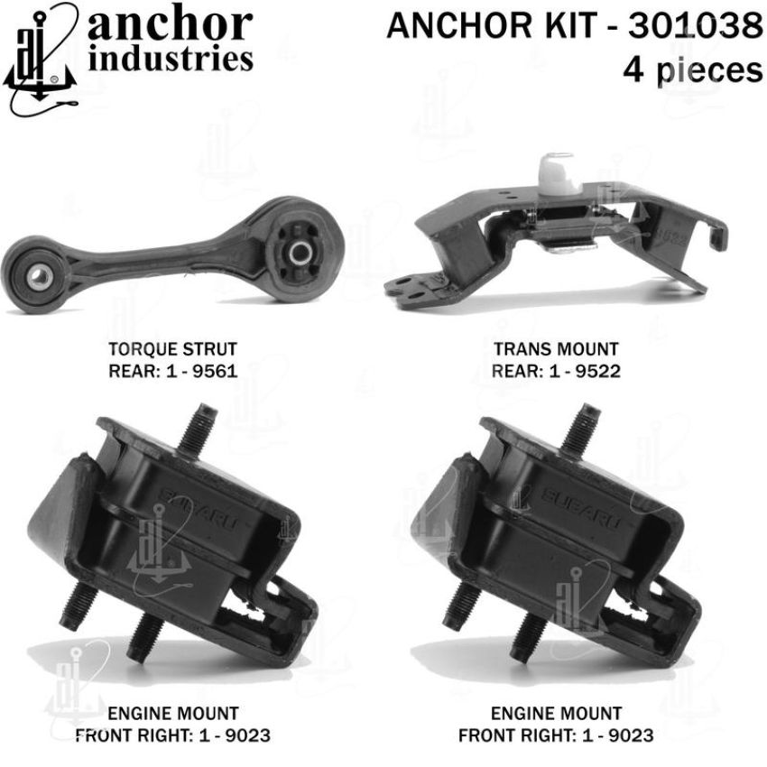ANCHOR MOUNTS 301038 ENGINE MNT KIT