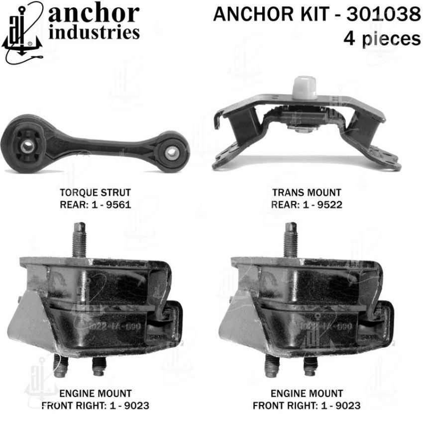 ANCHOR MOUNTS 301038 ENGINE MNT KIT