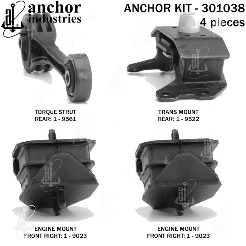 ANCHOR MOUNTS 301038 ENGINE MNT KIT