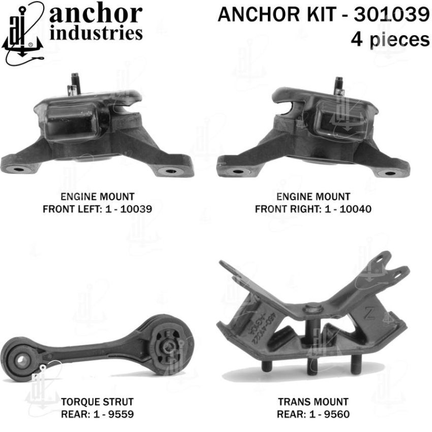 ANCHOR MOUNTS 301039 ENGINE MNT KIT