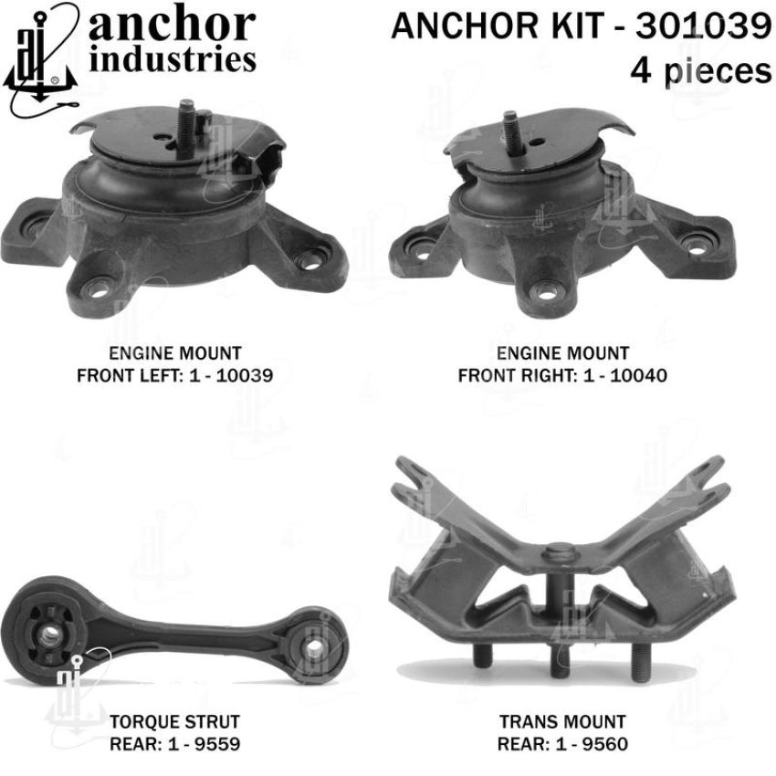 ANCHOR MOUNTS 301039 ENGINE MNT KIT