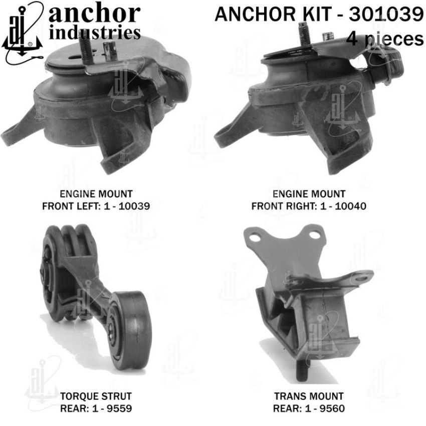 ANCHOR MOUNTS 301039 ENGINE MNT KIT