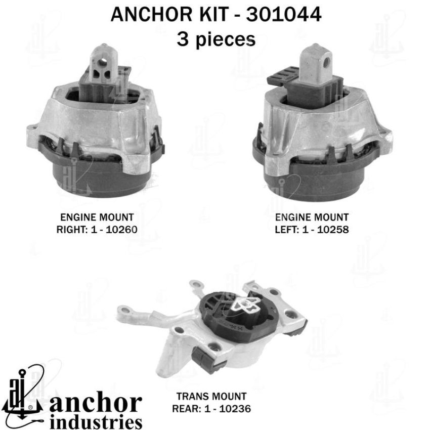 ANCHOR MOUNTS 301044 ENGINE MNT KIT