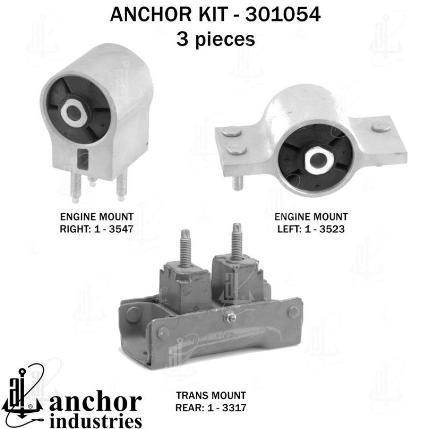 ANCHOR MOUNTS 301054 ENGINE MNT KIT