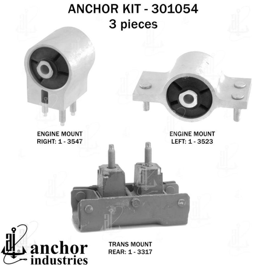 ANCHOR MOUNTS 301054 ENGINE MNT KIT