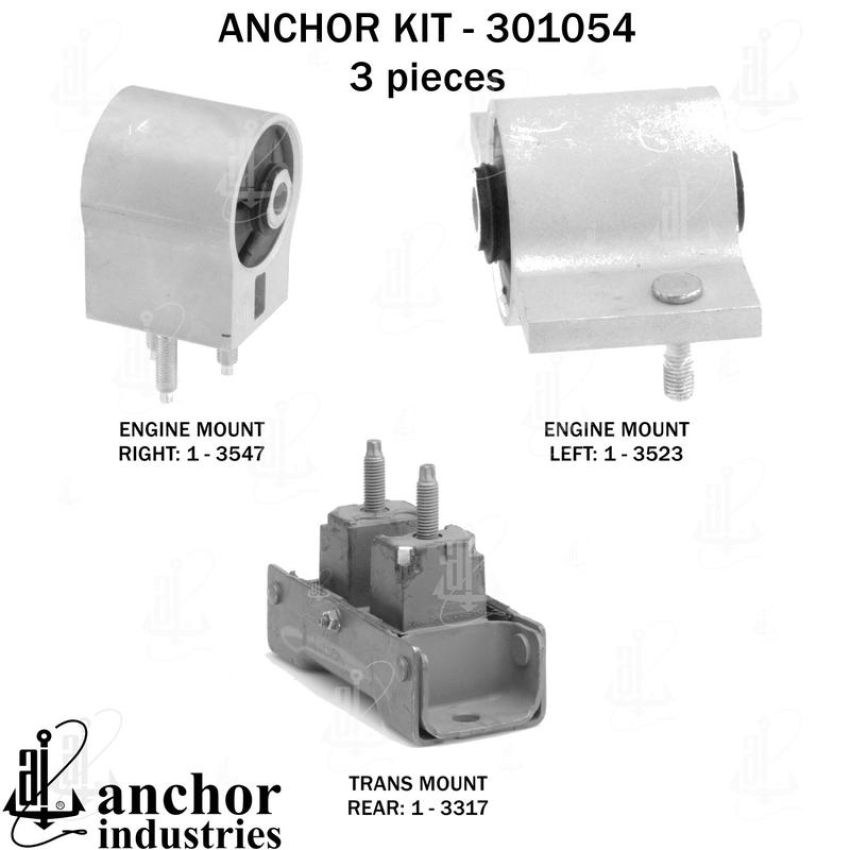 ANCHOR MOUNTS 301054 ENGINE MNT KIT