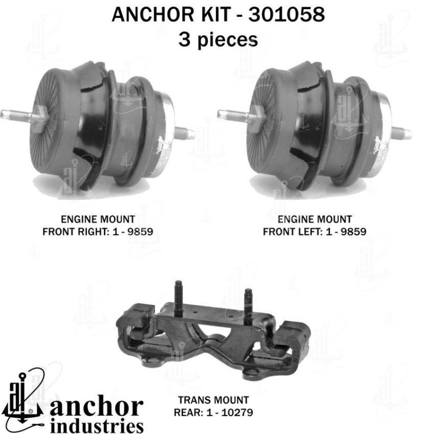 ANCHOR MOUNTS 301058 ENGINE MNT KIT