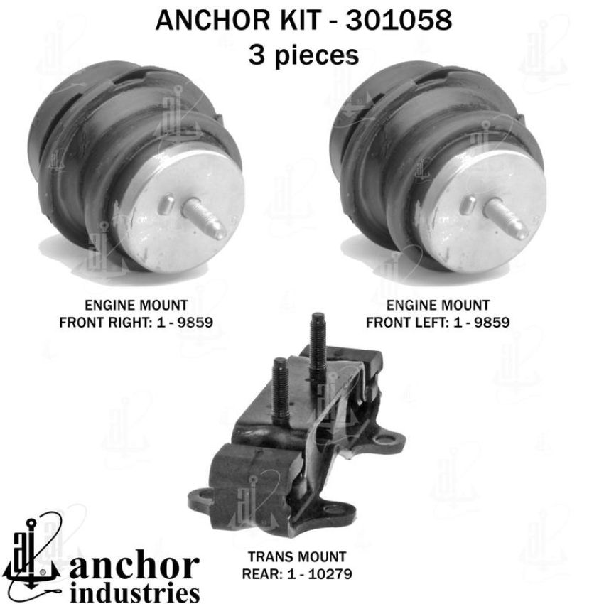 ANCHOR MOUNTS 301058 ENGINE MNT KIT