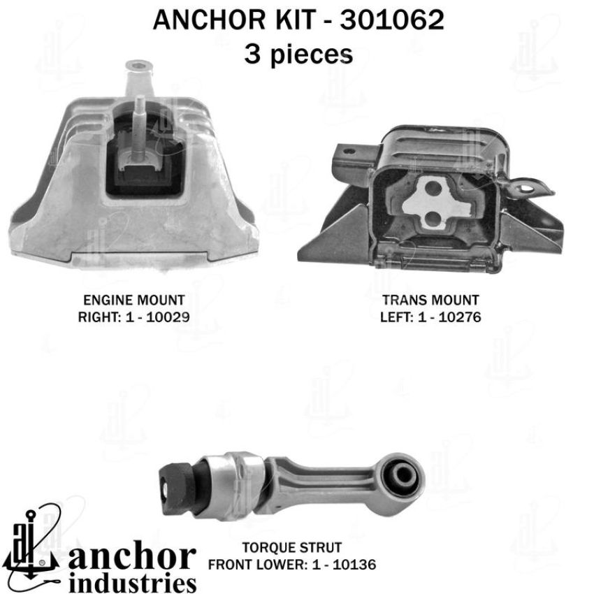 ANCHOR MOUNTS 301062 ENGINE MNT KIT