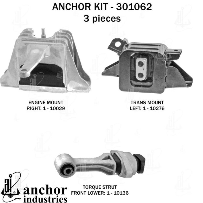 ANCHOR MOUNTS 301062 ENGINE MNT KIT