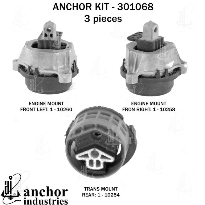ANCHOR MOUNTS 301068 ENGINE MNT KIT