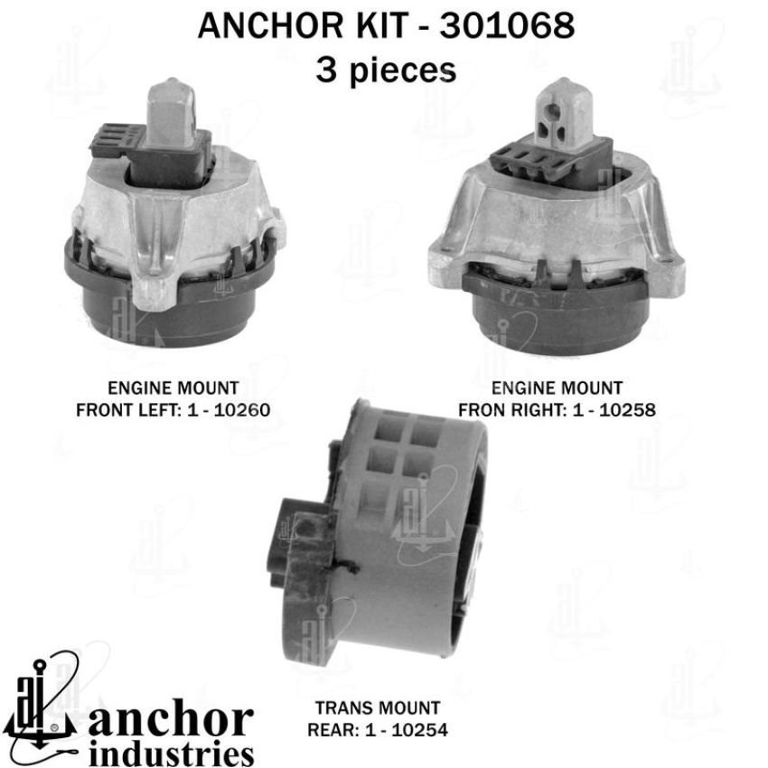 ANCHOR MOUNTS 301068 ENGINE MNT KIT