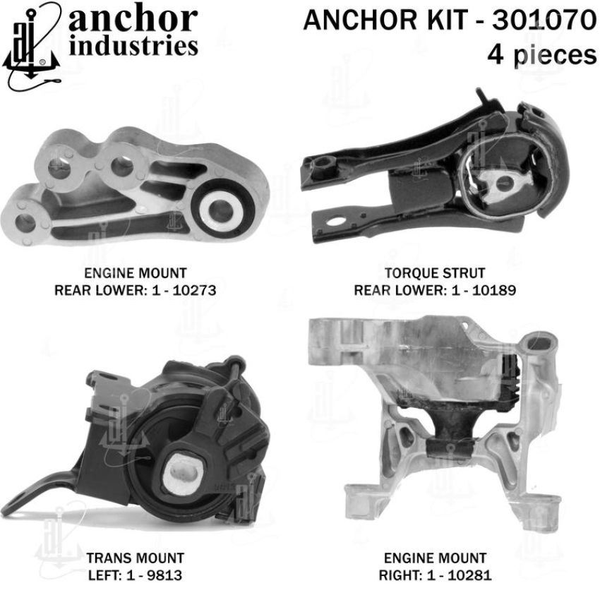 ANCHOR MOUNTS 301070 ENGINE MNT KIT
