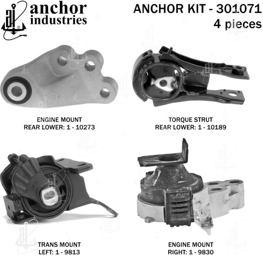 ANCHOR MOUNTS 301071 ENGINE MNT KIT