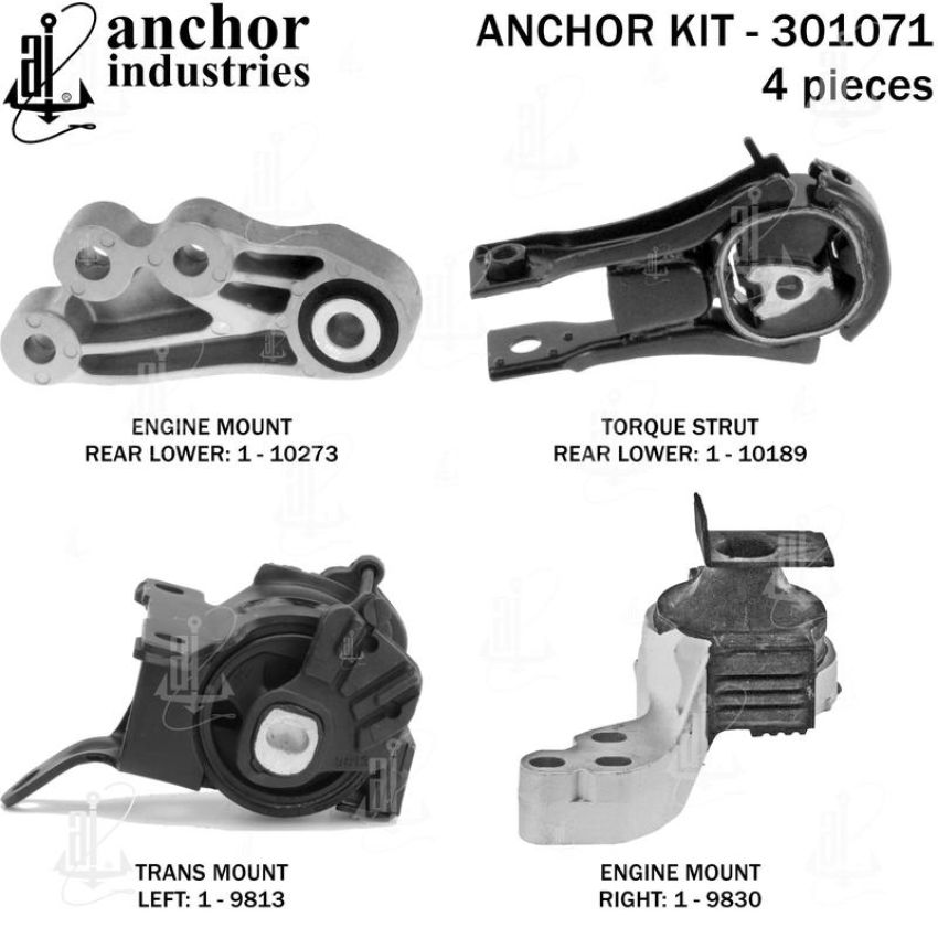 ANCHOR MOUNTS 301071 ENGINE MNT KIT
