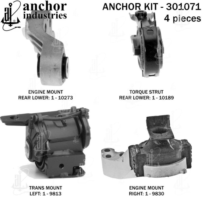 ANCHOR MOUNTS 301071 ENGINE MNT KIT