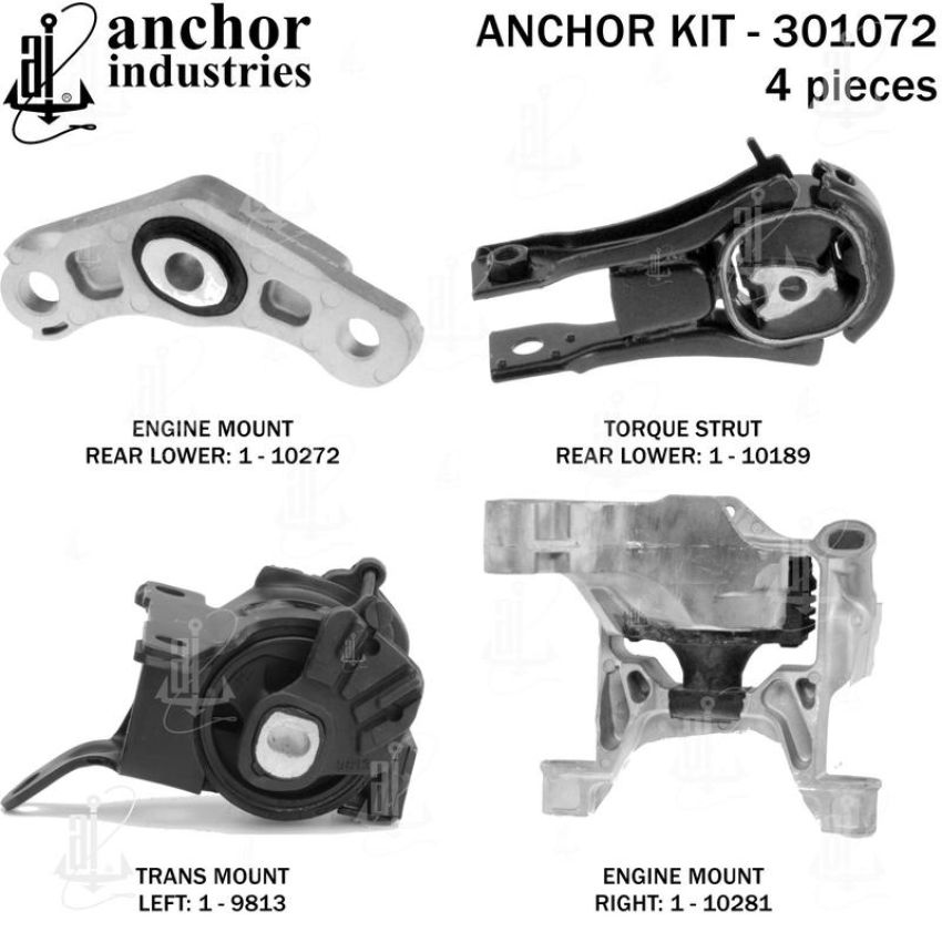 ANCHOR MOUNTS 301072 ENGINE MNT KIT