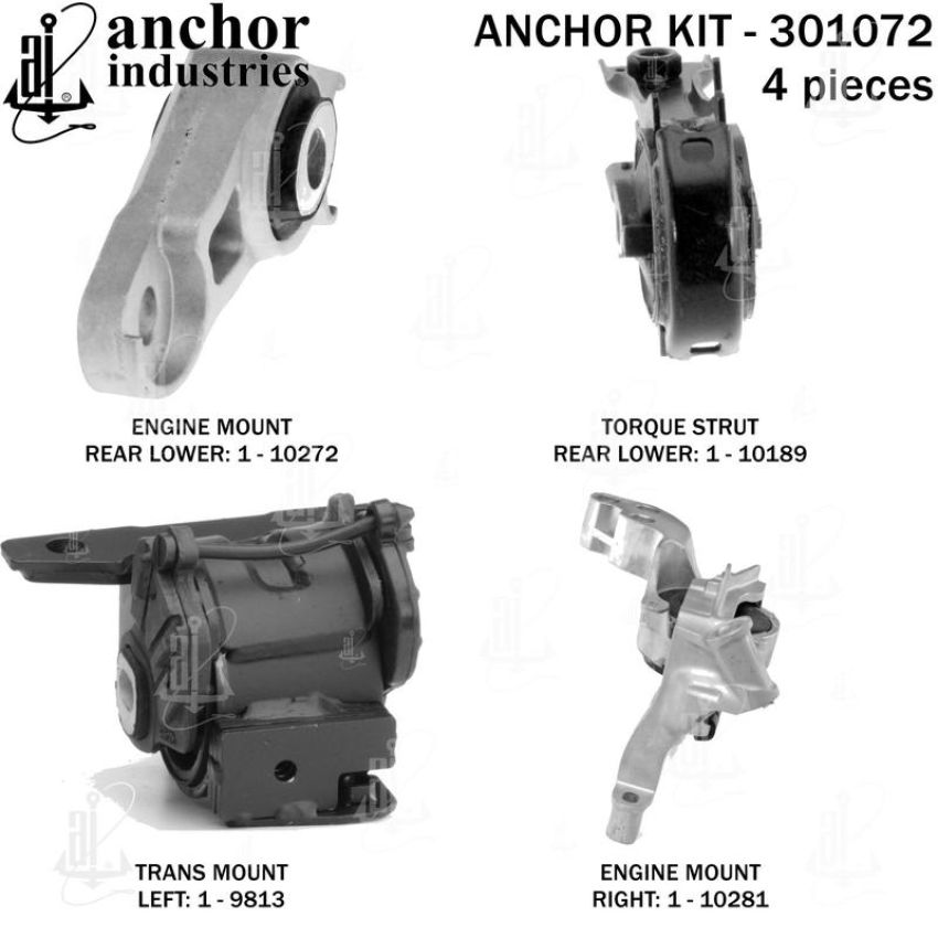 ANCHOR MOUNTS 301072 ENGINE MNT KIT