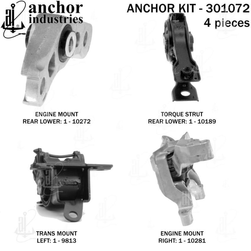 ANCHOR MOUNTS 301072 ENGINE MNT KIT