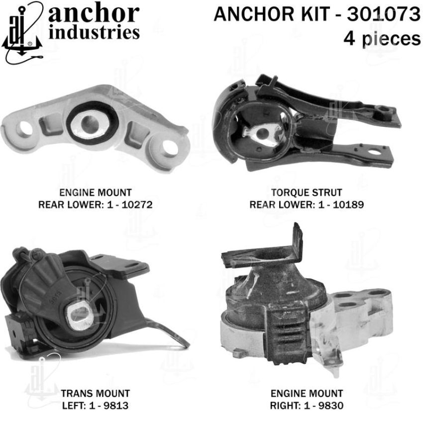 ANCHOR MOUNTS 301073 ENGINE MNT KIT
