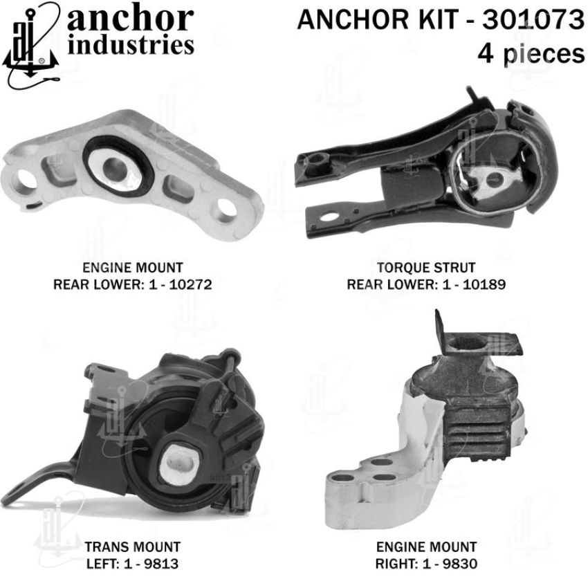 ANCHOR MOUNTS 301073 ENGINE MNT KIT