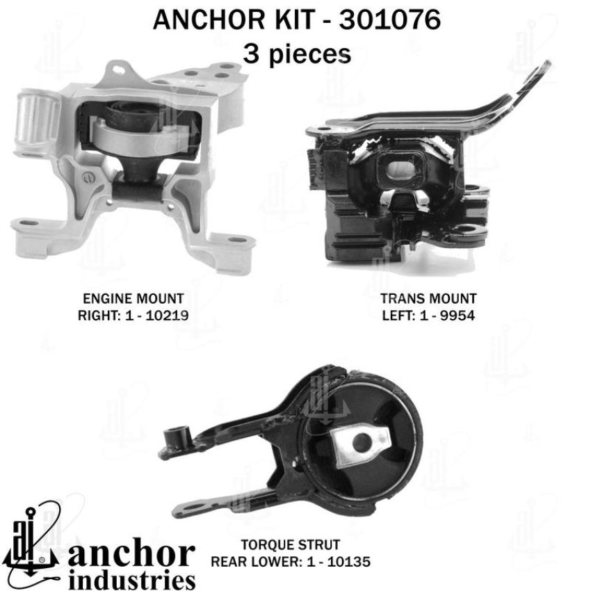 ANCHOR MOUNTS 301076 ENGINE MNT KIT