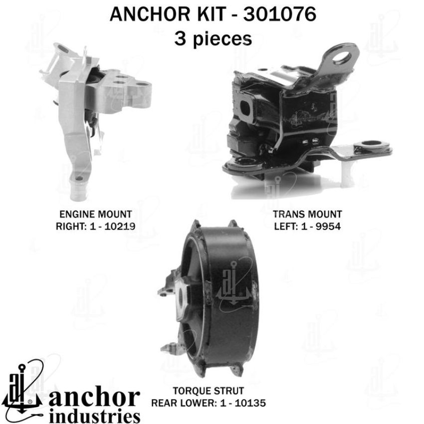 ANCHOR MOUNTS 301076 ENGINE MNT KIT