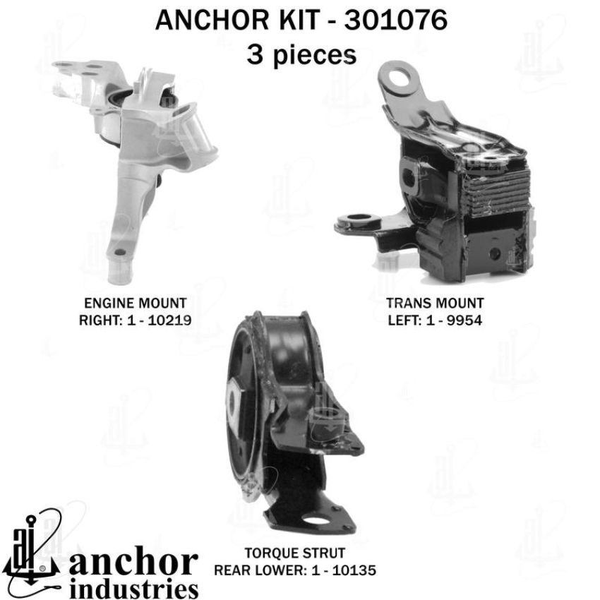 ANCHOR MOUNTS 301076 ENGINE MNT KIT