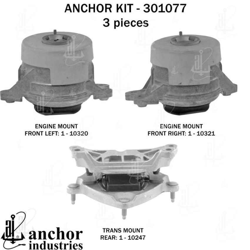 ANCHOR MOUNTS 301077 ENGINE MNT KIT