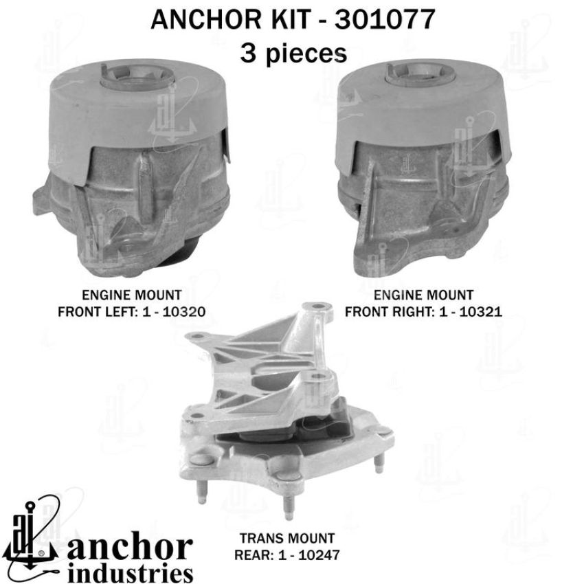 ANCHOR MOUNTS 301077 ENGINE MNT KIT