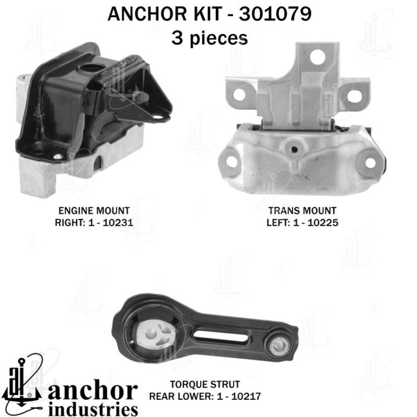 ANCHOR MOUNTS 301079 ENGINE MNT KIT