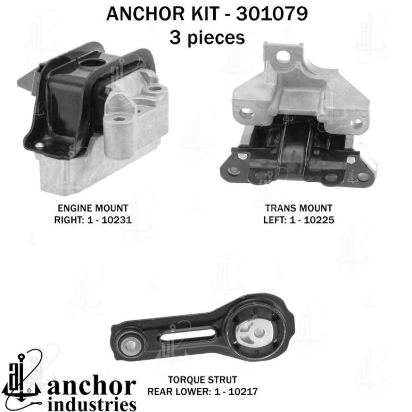 ANCHOR MOUNTS 301079 ENGINE MNT KIT