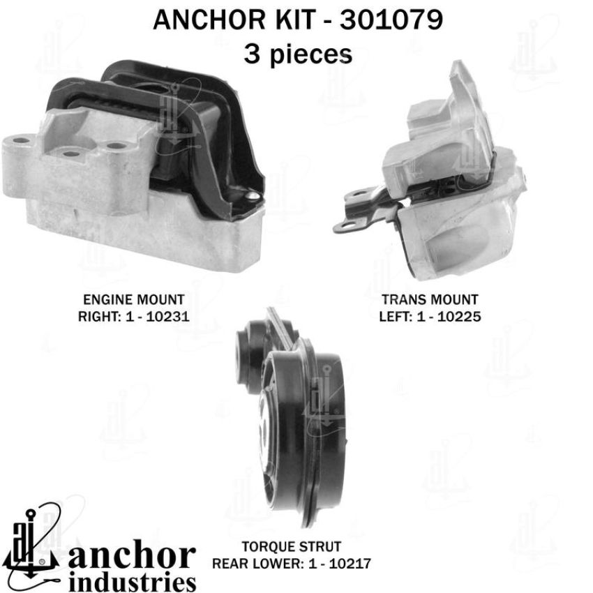 ANCHOR MOUNTS 301079 ENGINE MNT KIT