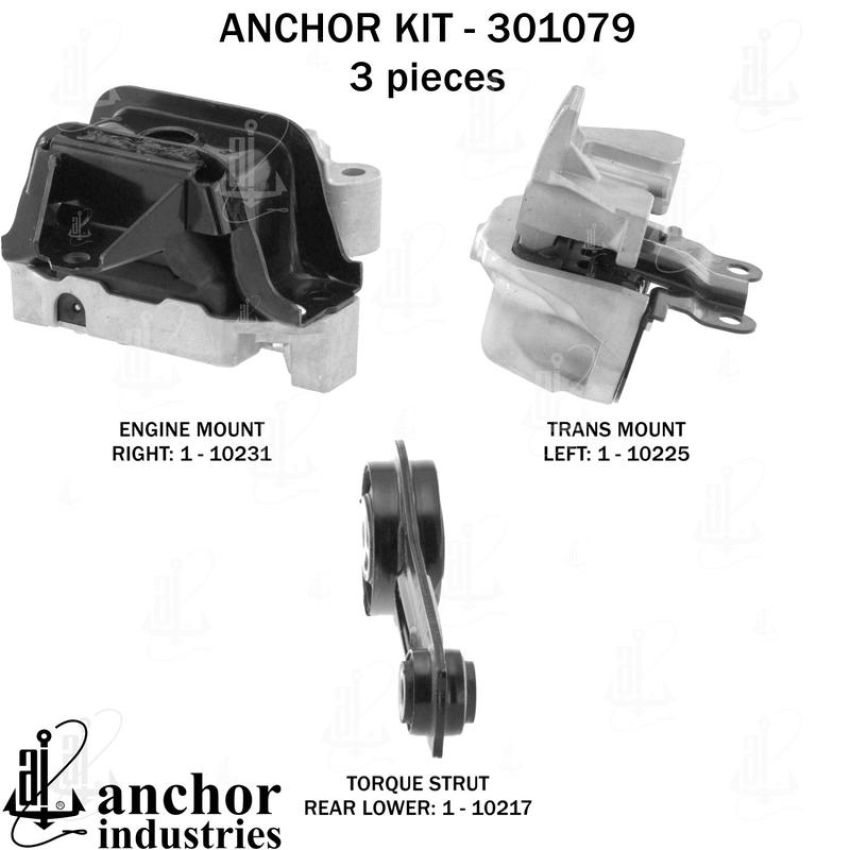 ANCHOR MOUNTS 301079 ENGINE MNT KIT