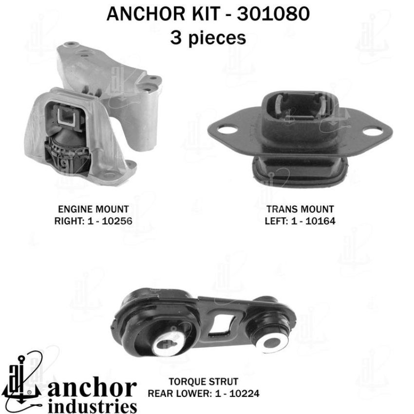 ANCHOR MOUNTS 301080 ENGINE MNT KIT