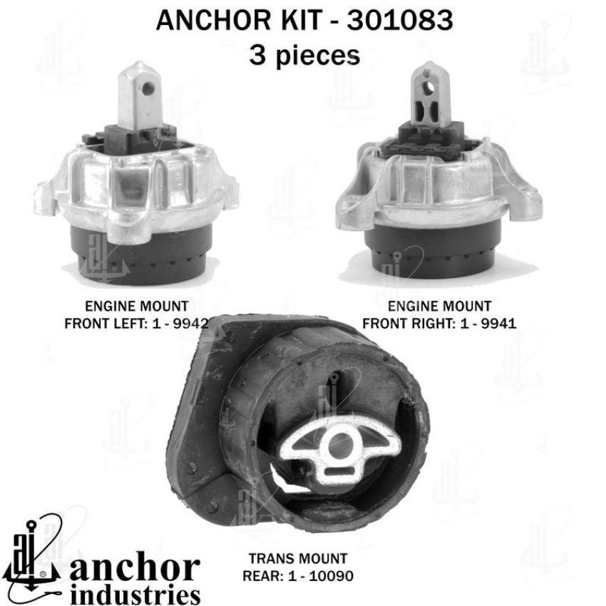 ANCHOR MOUNTS 301083 ENGINE MNT KIT