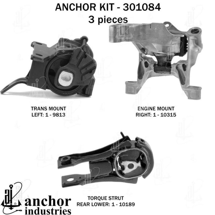 ANCHOR MOUNTS 301084 ENGINE MNT KIT