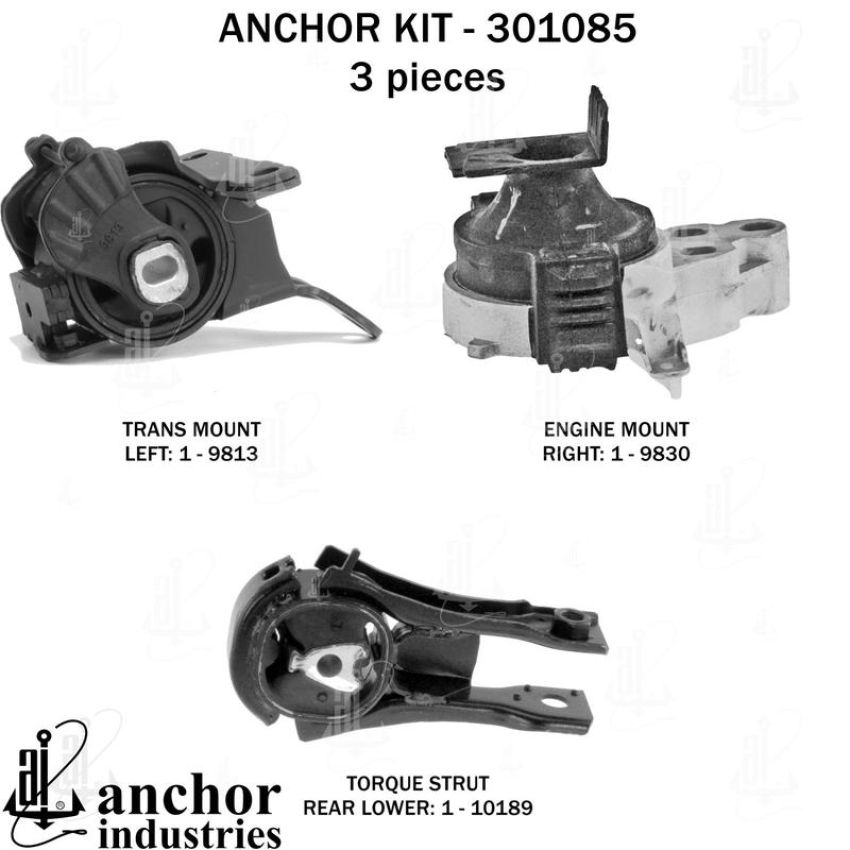 ANCHOR MOUNTS 301085 ENGINE MNT KIT