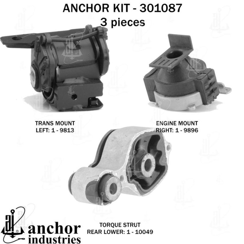 ANCHOR MOUNTS 301087 ENGINE MNT KIT