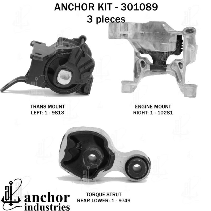 ANCHOR MOUNTS 301089 ENGINE MNT KIT