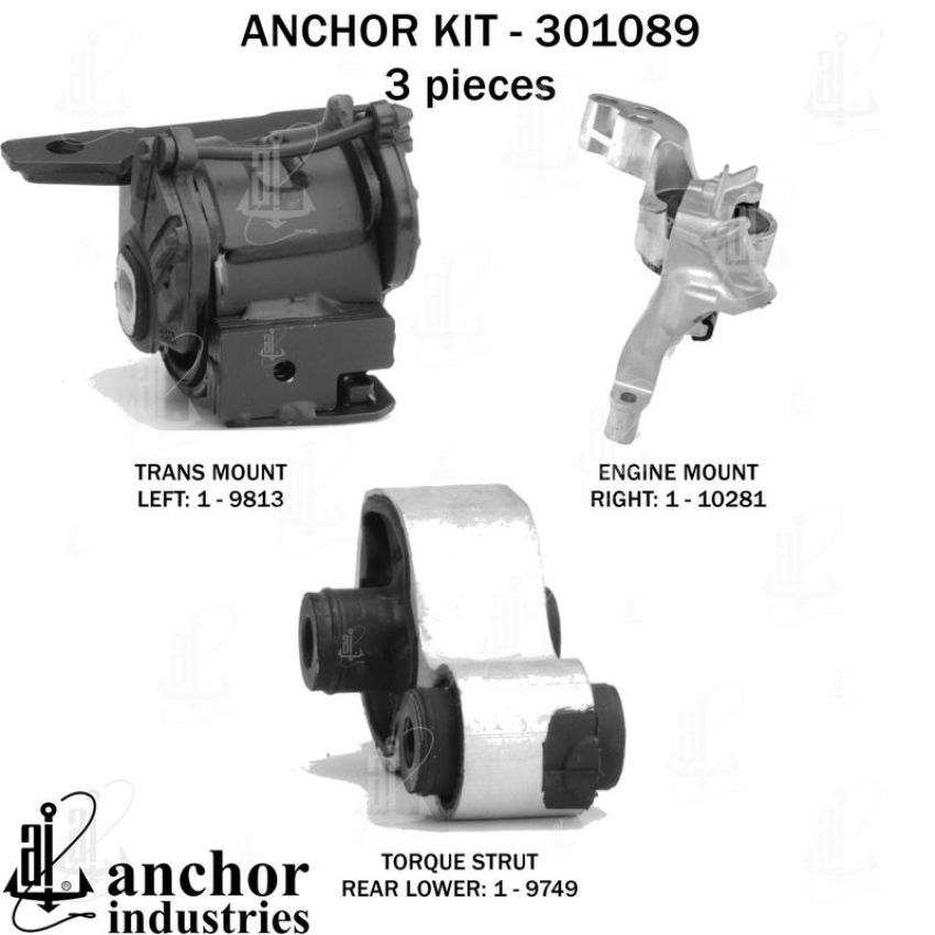 ANCHOR MOUNTS 301089 ENGINE MNT KIT