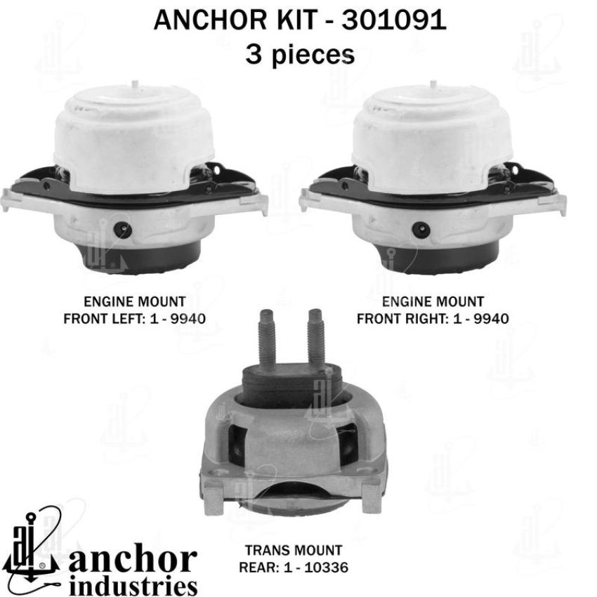 ANCHOR MOUNTS 301091 ENGINE MNT KIT