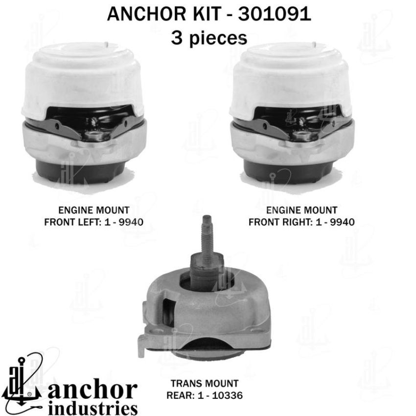 ANCHOR MOUNTS 301091 ENGINE MNT KIT