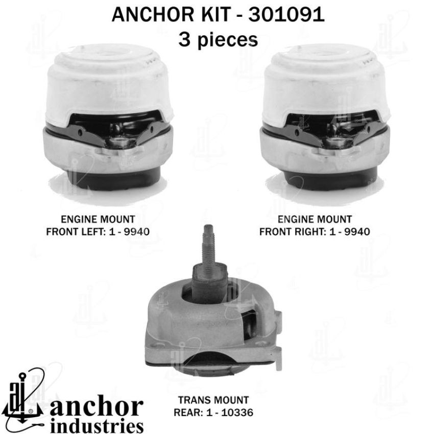 ANCHOR MOUNTS 301091 ENGINE MNT KIT